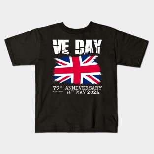 79 Years of Freedom: Remembering VE Day Kids T-Shirt